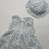 Blue Flowers X White Cotton Dress - Image 2