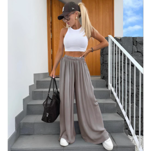 Plus Size Loose Viscose Pants