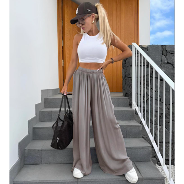 Plus Size Loose Viscose Pants