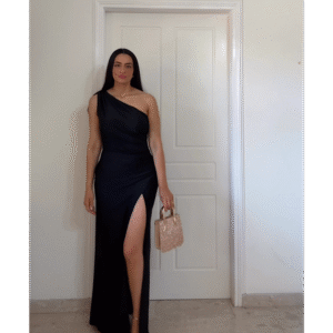 Sally Black Elastic Dress