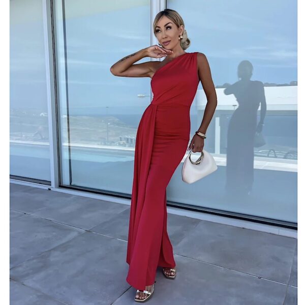 Lora Red Dress - Image 3