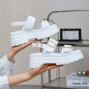 Platform White Sandals
