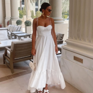 Zoe White Cotton Dress