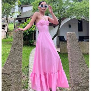 Zoe Pink Cotton Dress