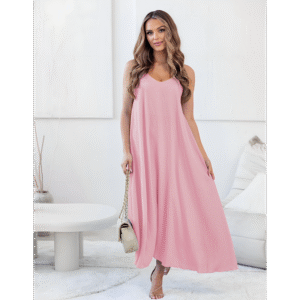 Veronica Loose Baby Pink Viscose Dress