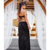 Kelly Black Crochet Maxi Beachwear Dress - Image 3
