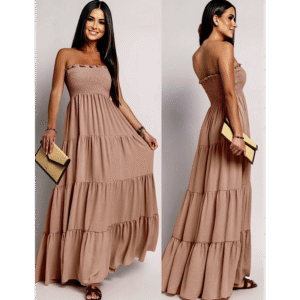 Mocha Strapless Dress