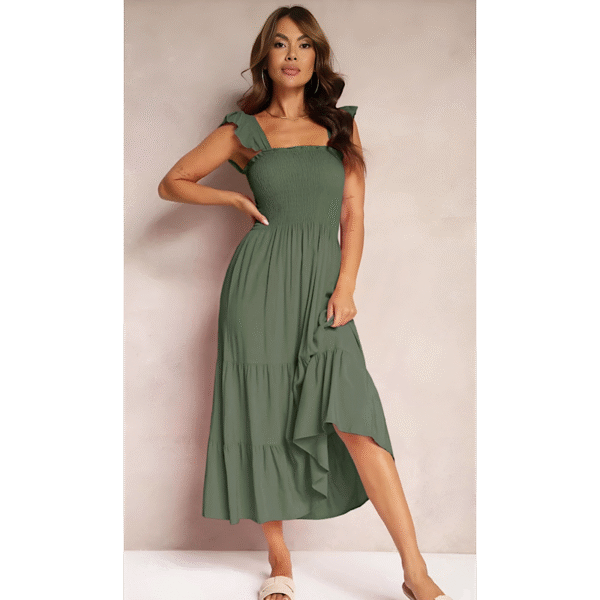 Khaki Midi Dress