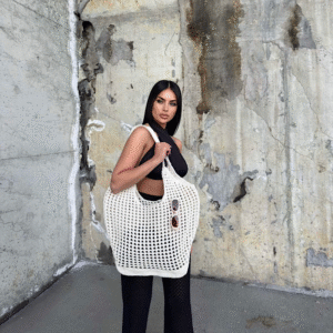 White Brada Crochet Bag