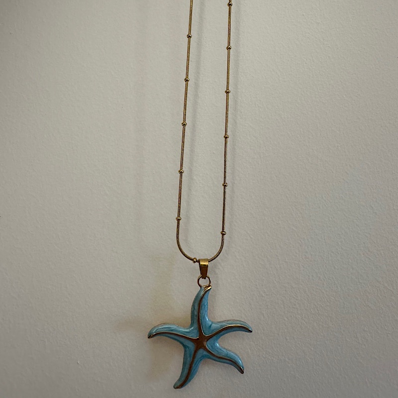 Blue Starfish Necklace