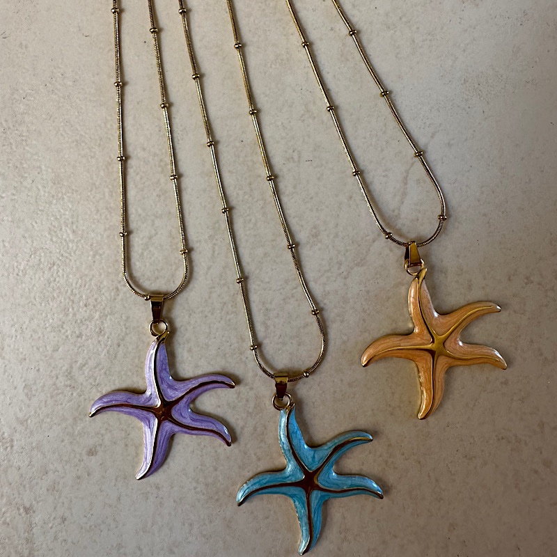 Lilac Starfish Necklace - Image 2