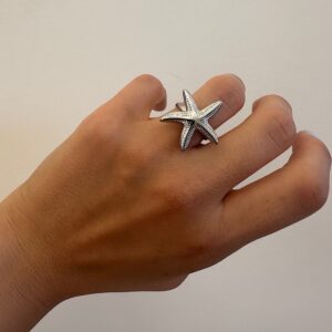 Silver Starfish Ring