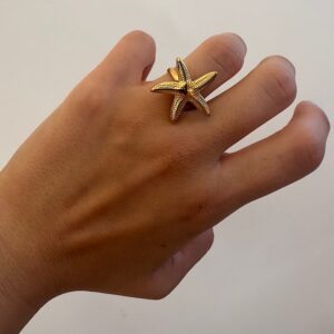 Gold Starfish Ring