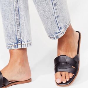 Black Flat Sandals