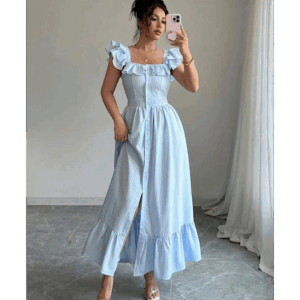 Tara Blue Stripe Dress