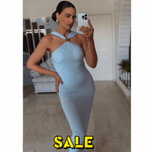 Baby Blue Elastic Dress