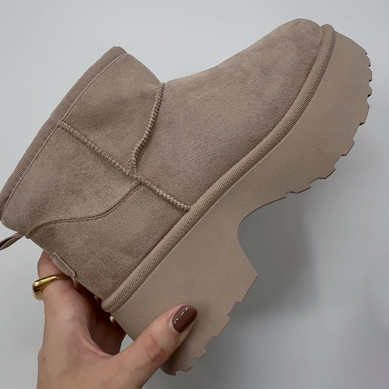 Beige Ultra Mini Heights Boots - Image 2
