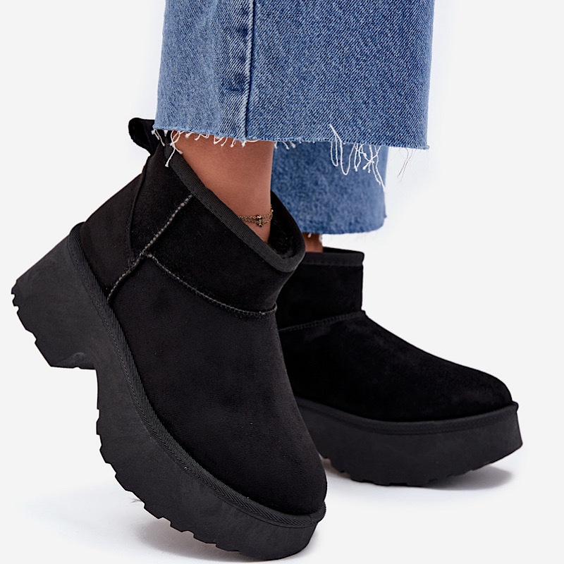 Black Ultra Mini Heights Boots