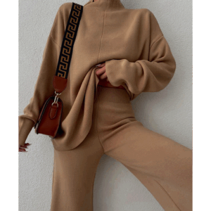 Sara Camel Knit Set
