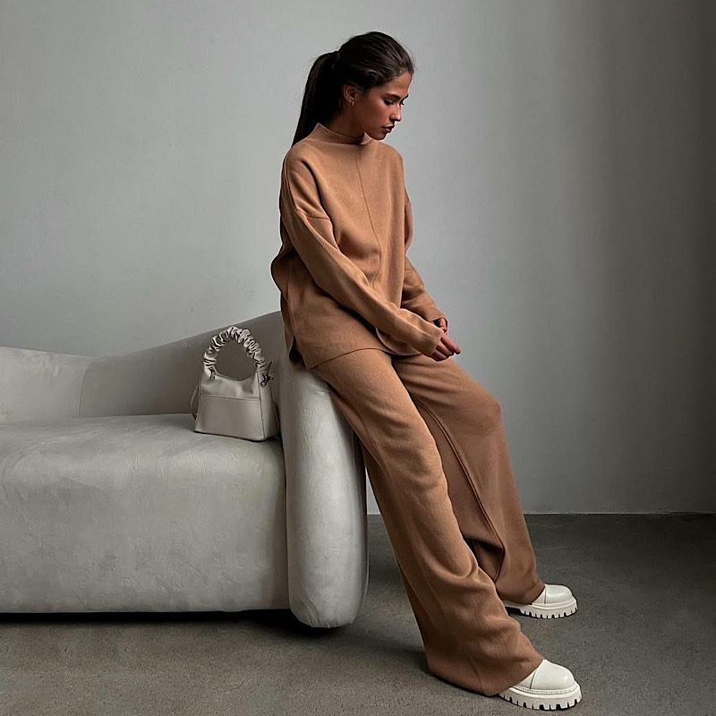 Sara Camel Knit Set - Image 2