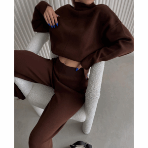 Sara Brown Knit Set