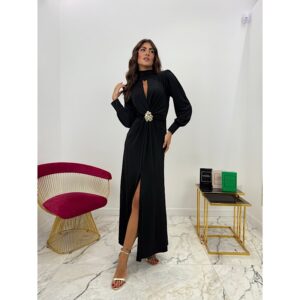 Miranda Black Elastic Dress