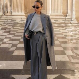 Gloria Grey Long Coat