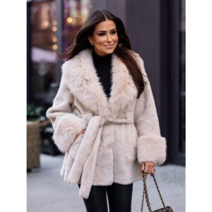 Beige Melina Fur Coat