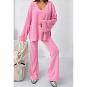 Pink Spring Knit Oversized Set