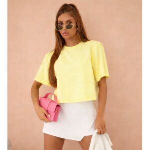 Butter Yellow Cotton T-shirt