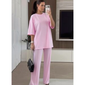 Powder Pink Oversized Viscose Set