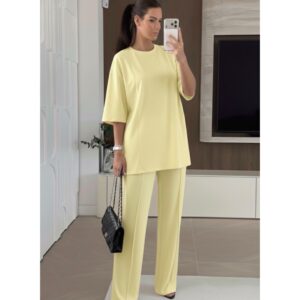 Butter Yellow Oversized Viscose Set