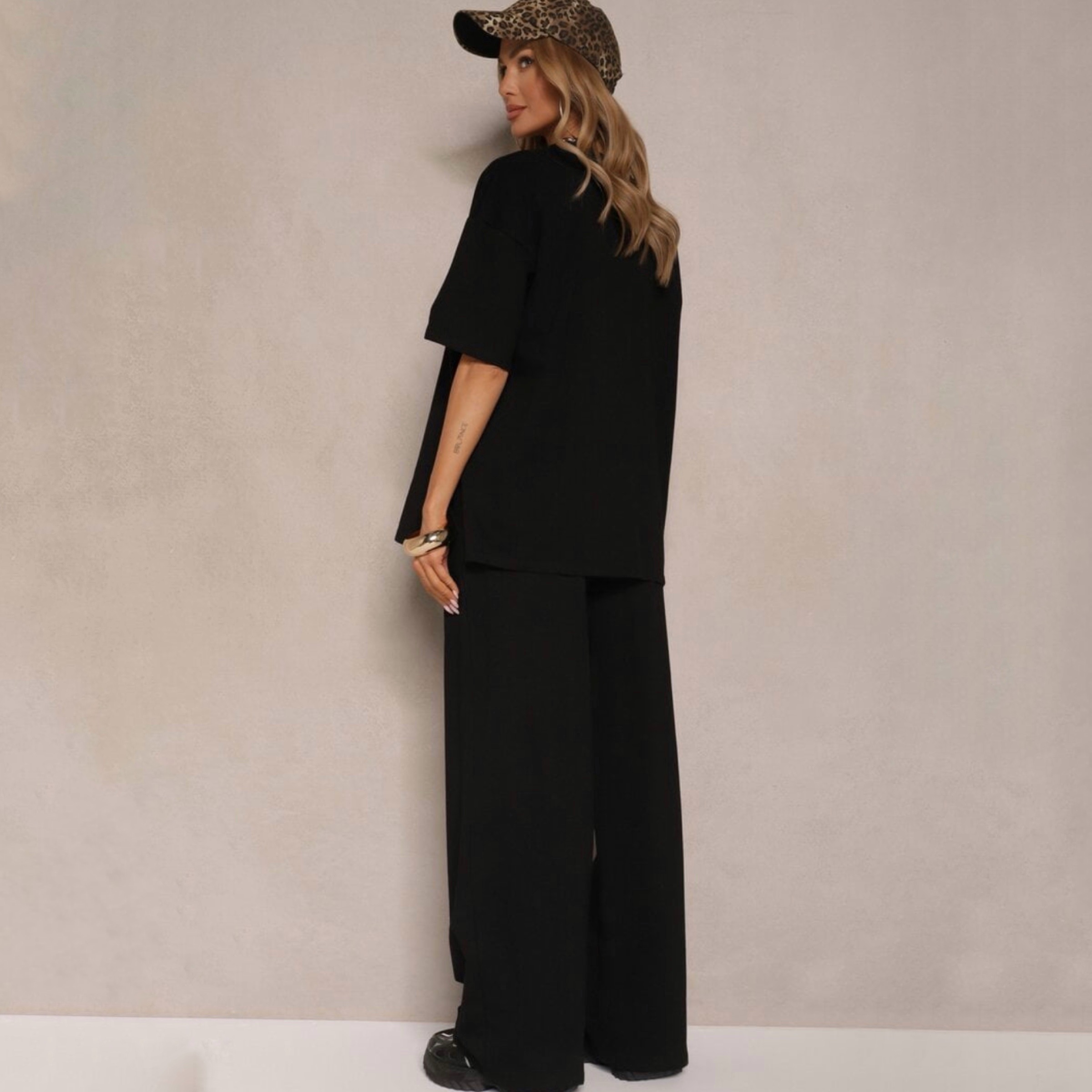 Black Oversized Viscose Set