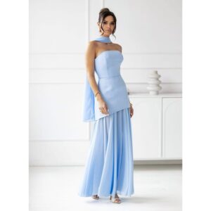 Baby Blue Strapless Dress