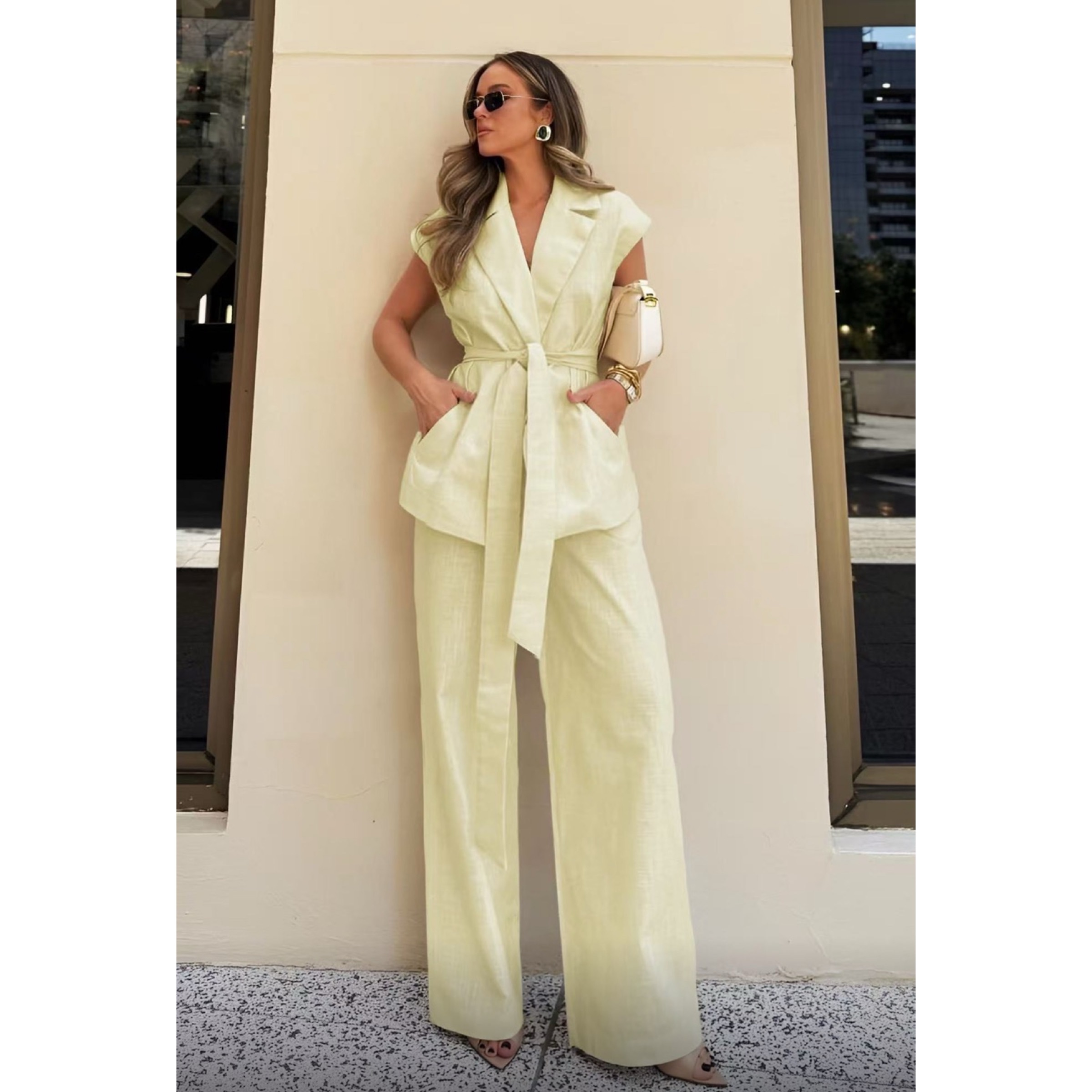Butter Yellow Viscose Set