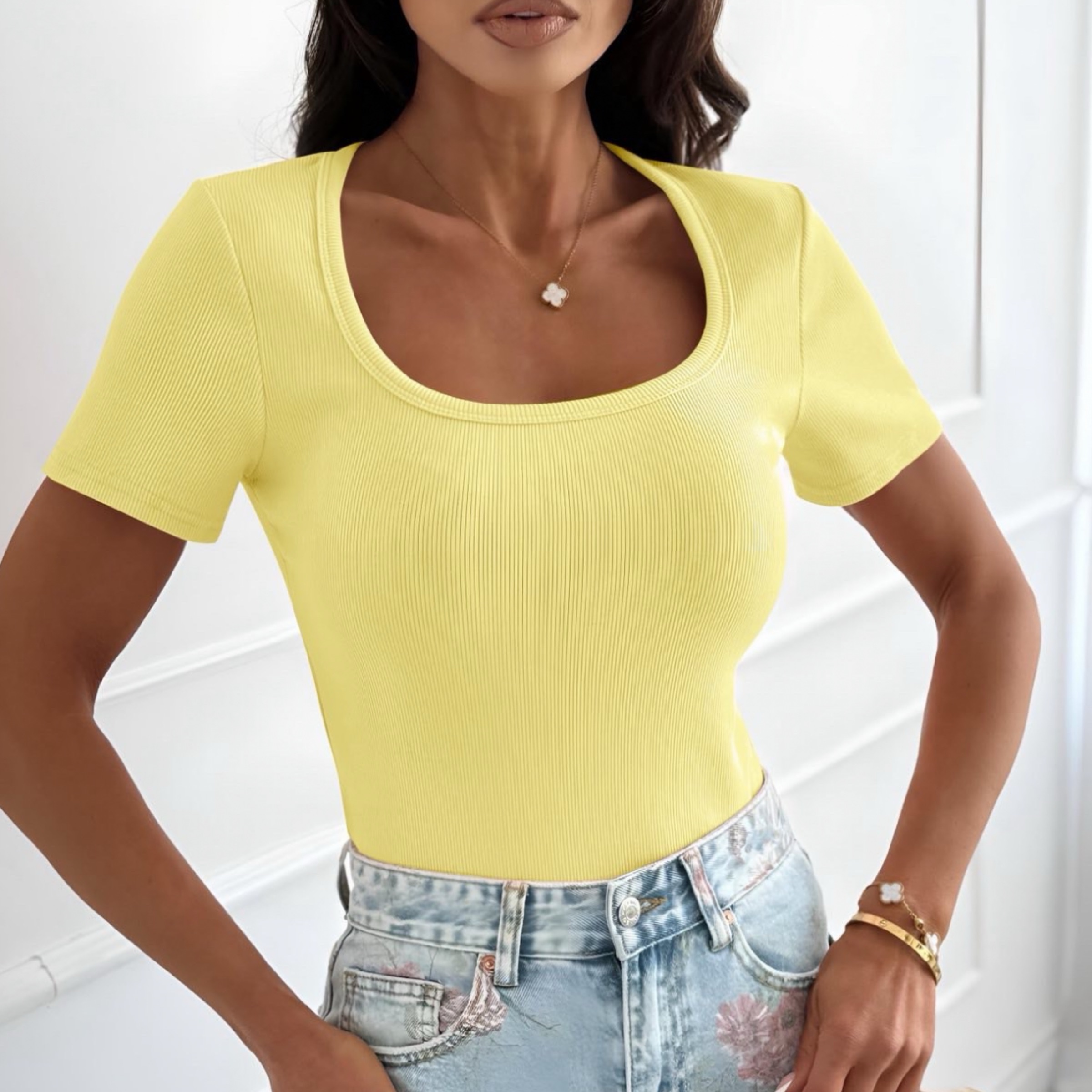 Yellow Rib T-shirt