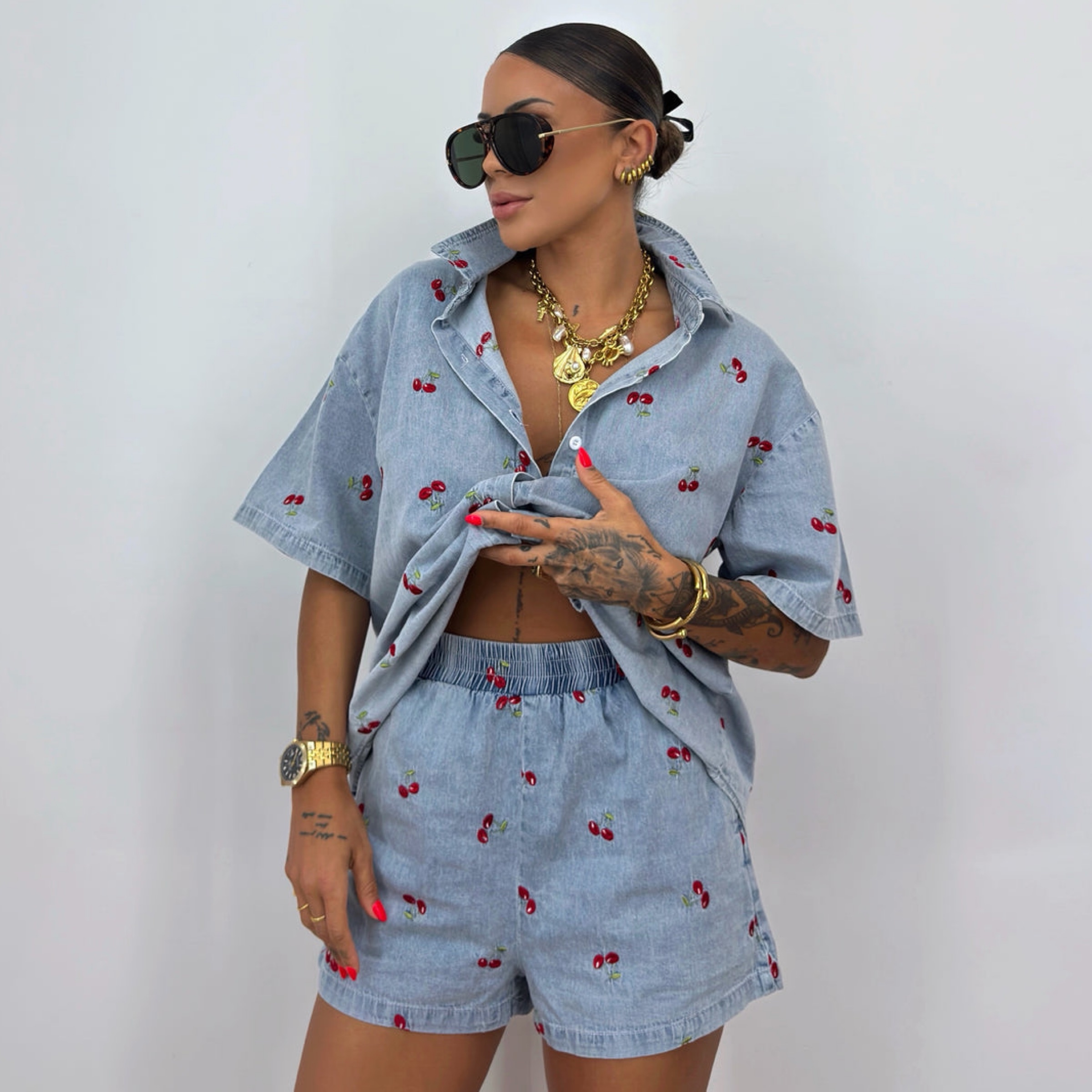 Cherry Denim Set - Image 2