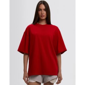 Red Oversized Cotton T-shirt