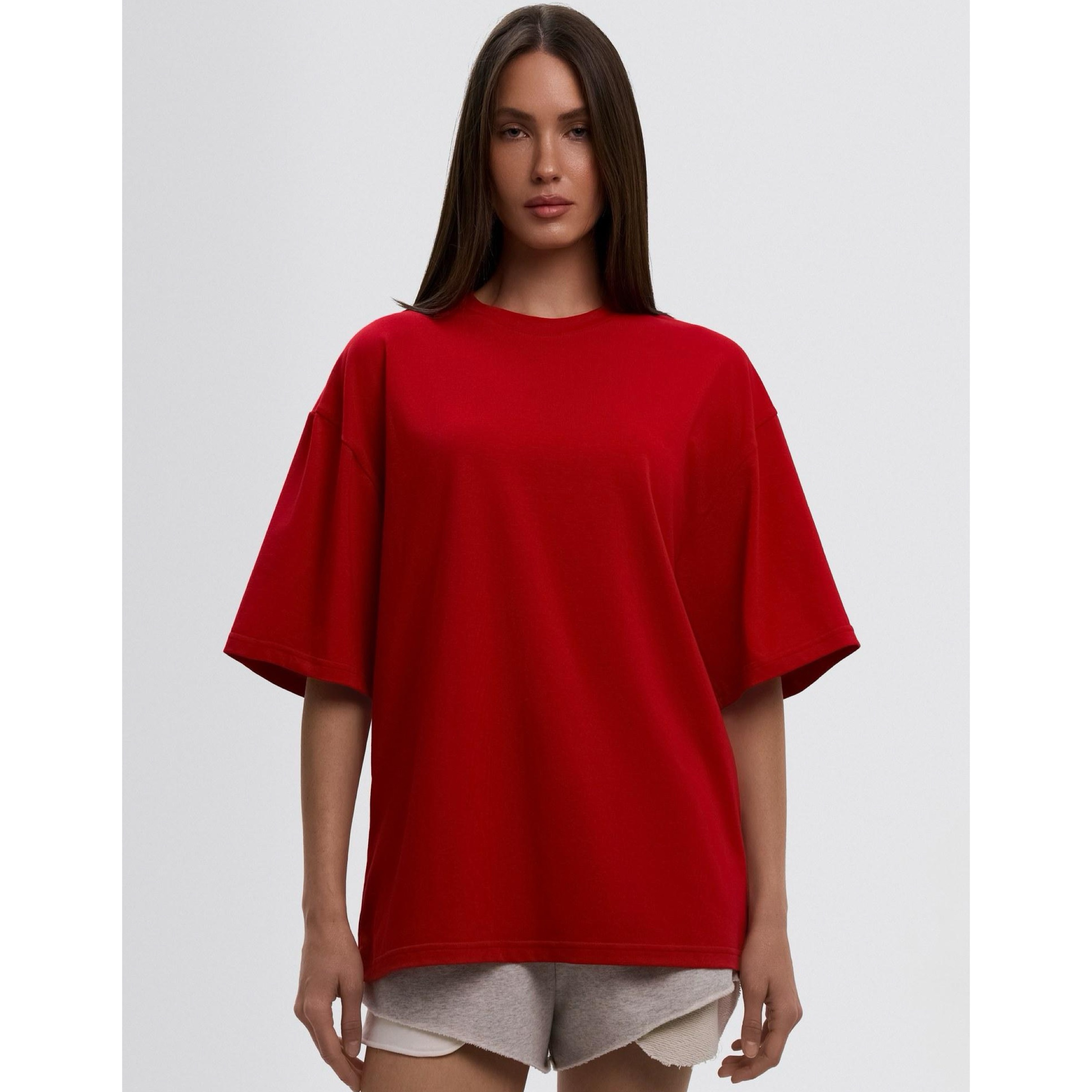 Red Oversized Cotton T-shirt
