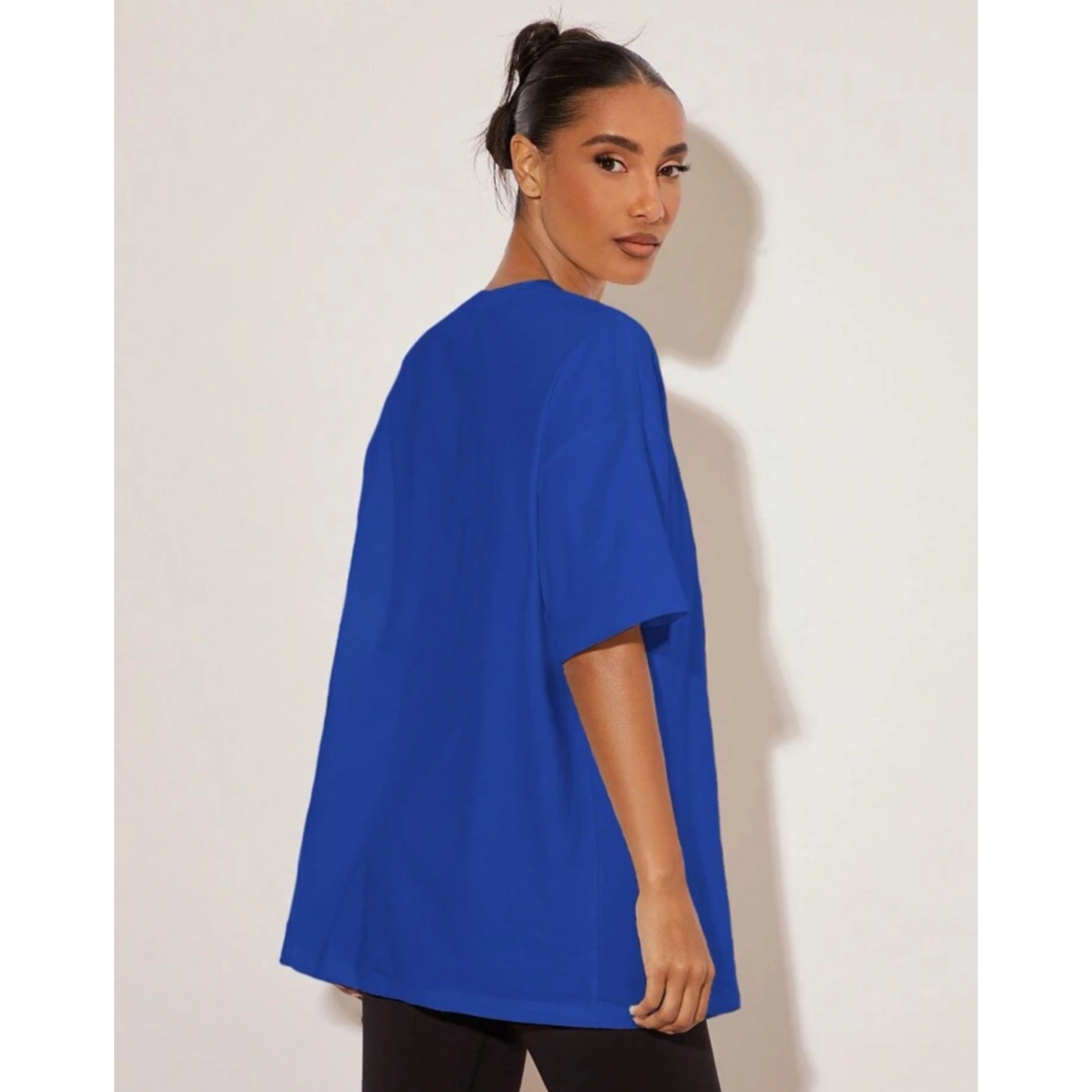 Blue Oversized Cotton T-shirt