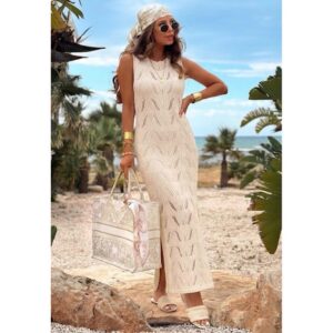 Eliza Ecru Crochet Dress