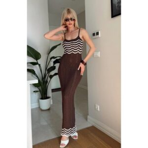 Kelly Brown Crochet Beach Dress
