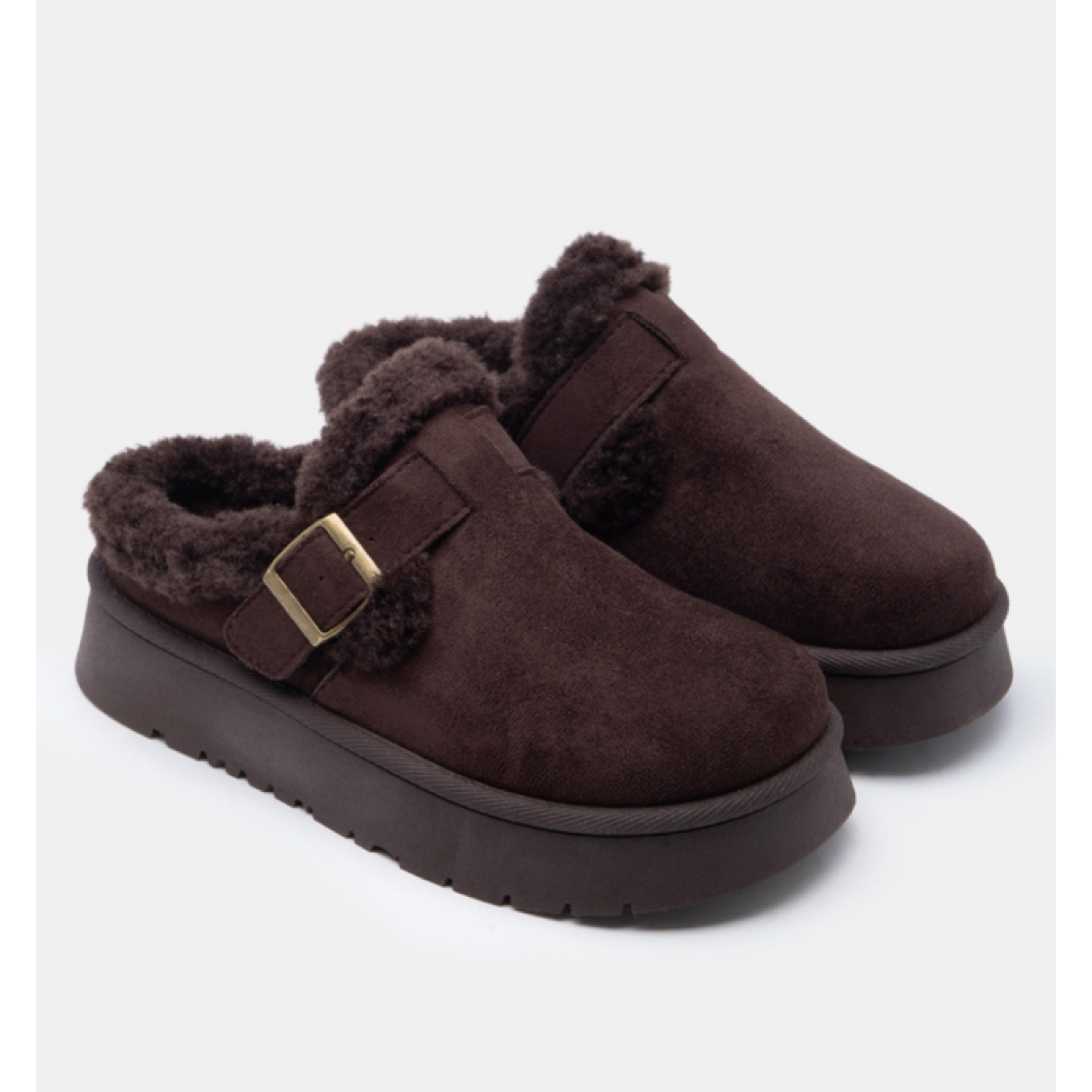 Brown Platform Mules - Image 2