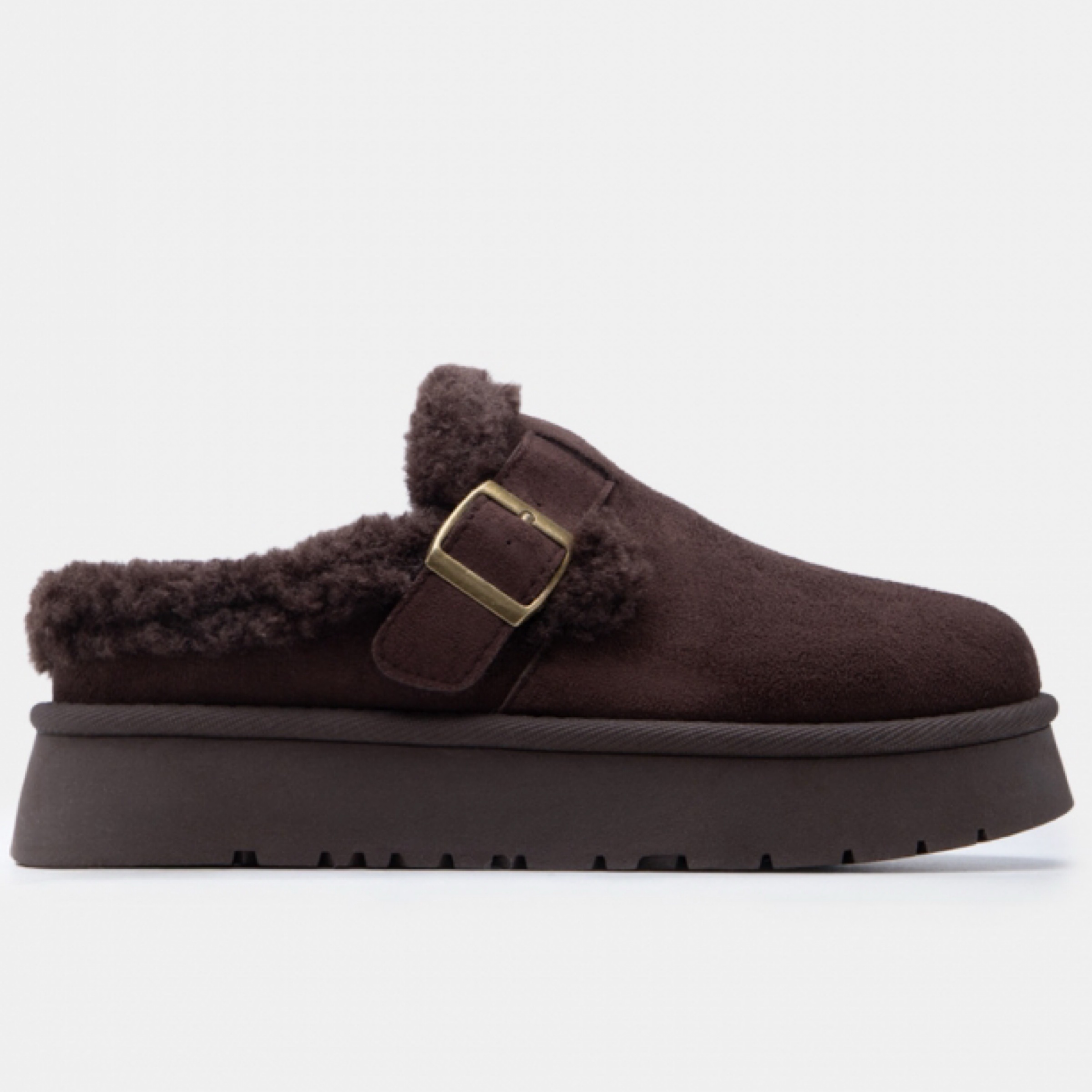 Brown Platform Mules - Image 3