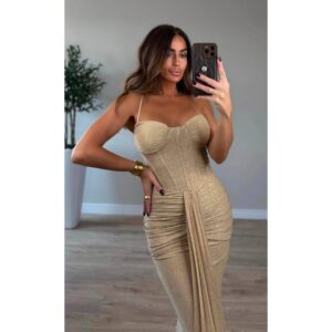 Gold Corset Style Dress